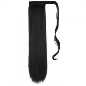 Черна опашка обемна прическа