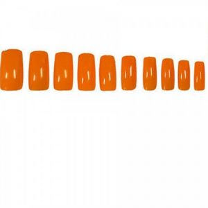 Оранжеви изкуствени нокти