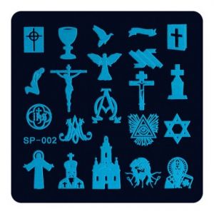 Шаблон за нокти с религиозни мотиви